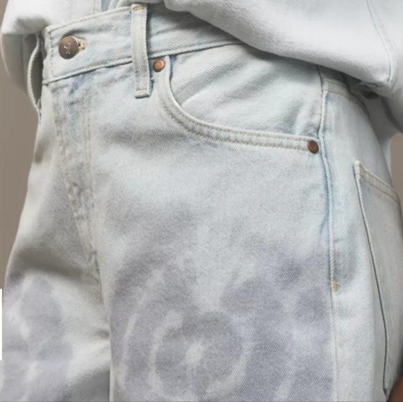 Anthropologie Pilcro size 34 Sunset High Rise Straight Boho Azores Jeans NWT - Picture 9 of 14